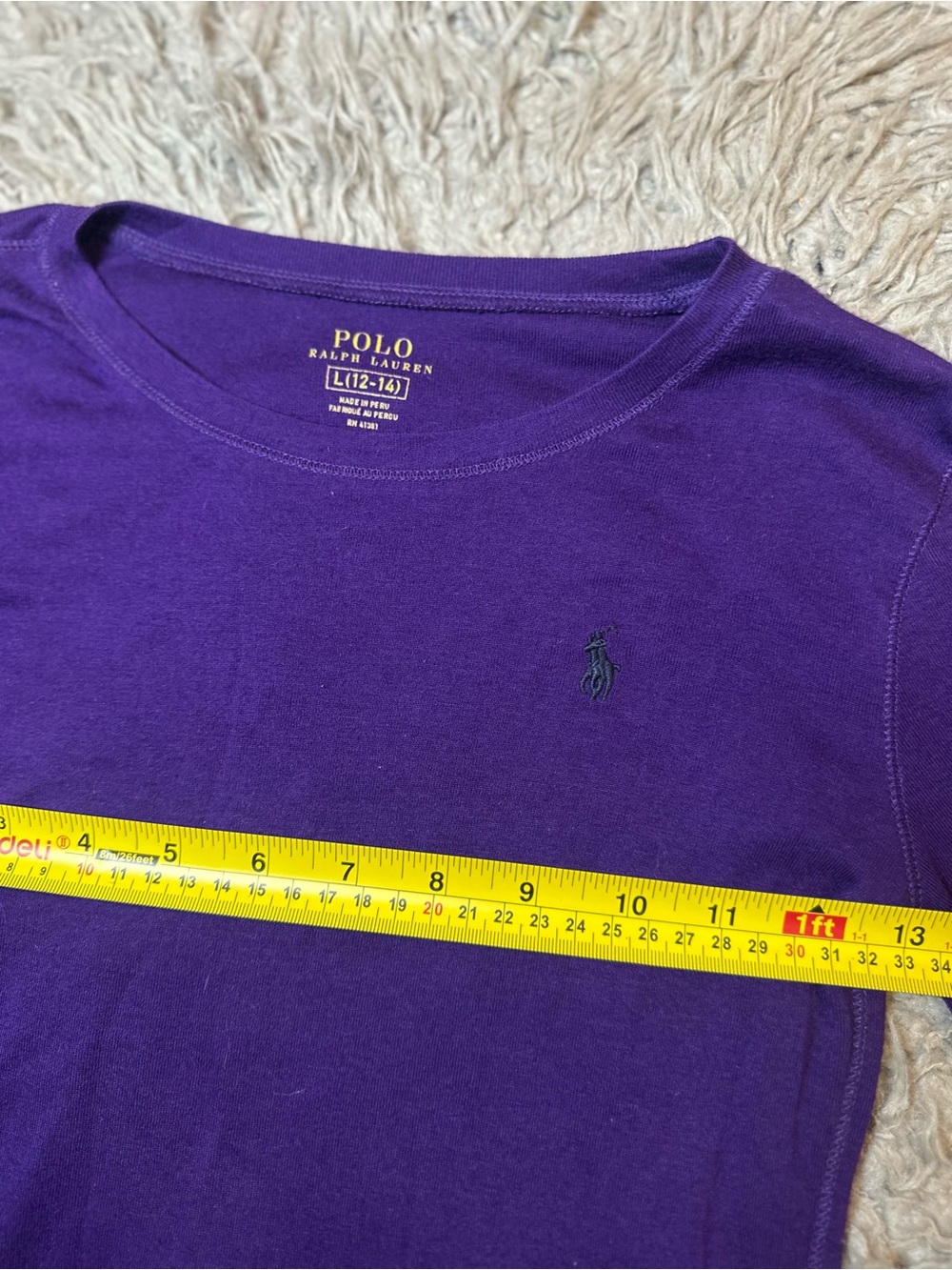 Polo Ralph Lauren women Long Sleeve Shirt – Purple – Size L (12–14)